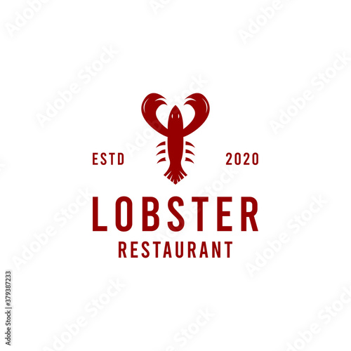 Lobster Seafood Logo design Vector