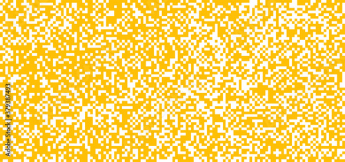 Orange screen pixel raster art icon Flat signal pixelated Funny vector squares pattern sign Pixels Bit rasters pictogram 8-bit Cartoon mosaic square icons Multi colored hexagon background Data display