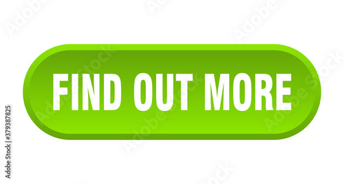 find out more button. rounded sign on white background