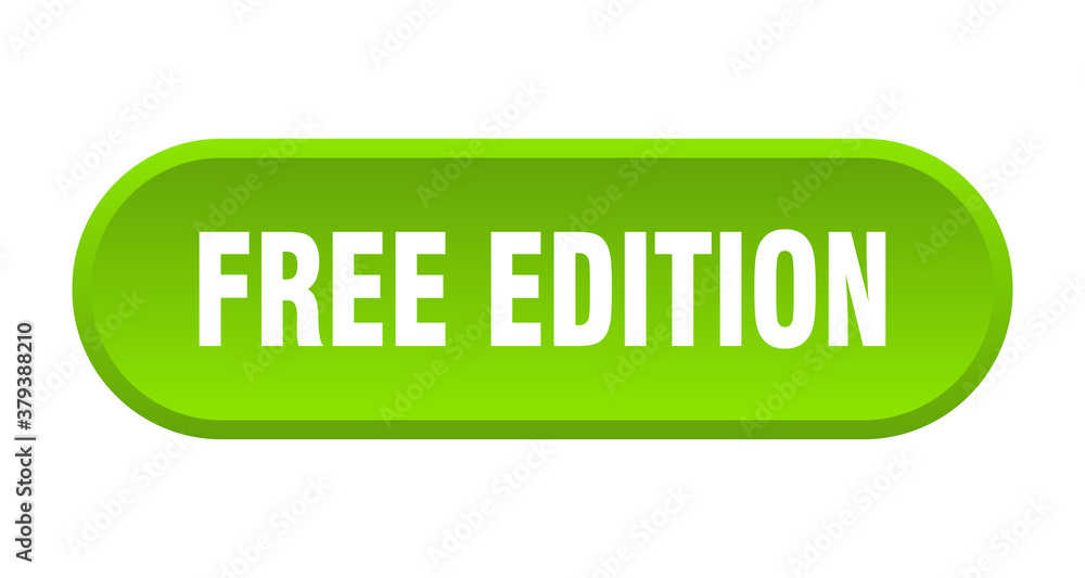 free edition button. rounded sign on white background free edition button. rounded sign on white background
