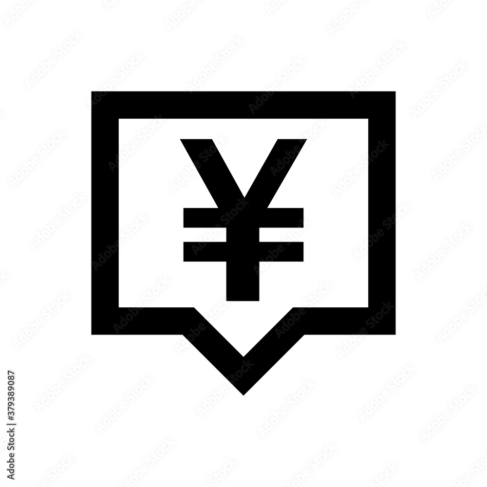 yen currency symbol in speech bubble square isolated on white, yen money for app symbol, simple flat yen money, currency digital yen icon for financial concept yen currency symbol in speech bubble square isolated on white, yen money for app symbol, simple flat yen money, currency digital yen icon for financial concept