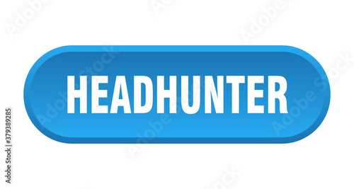 headhunter button. rounded sign on white background
