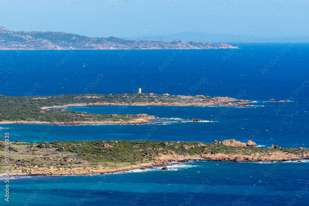 Korsische Küste mit Blick auf den Tour d'Olmeto