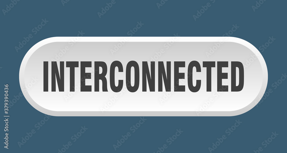 interconnected button. rounded sign on white background interconnected button. rounded sign on white background