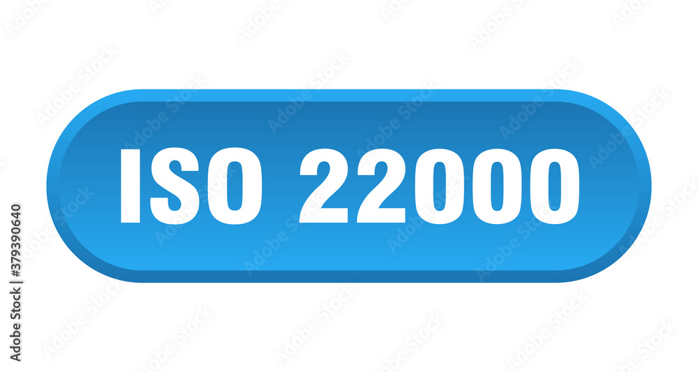 iso 22000 button. rounded sign on white background iso 22000 button. rounded sign on white background