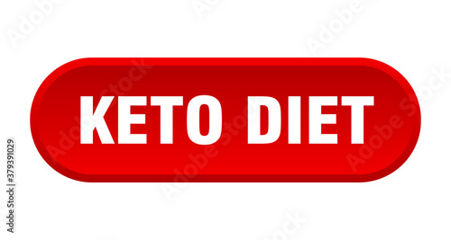 keto diet button. rounded sign on white background