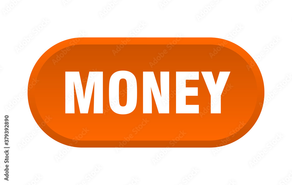 money button. rounded sign on white background money button. rounded sign on white background