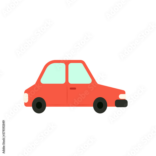 Cartoon car icon. Clipart image isolated on white background.