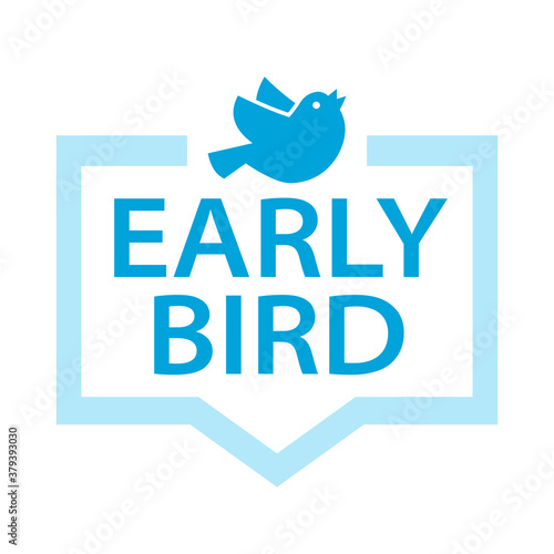 Early bird design. Clipart image.