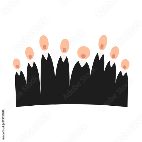 Choir icon. Clipart image isolated on white background.