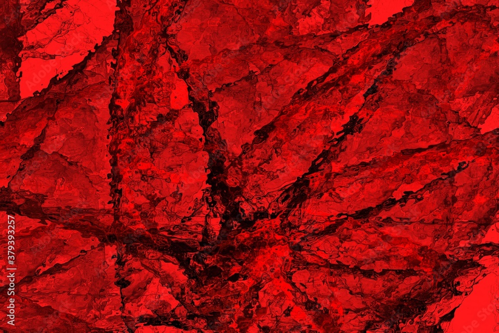 Black splashes on a red background