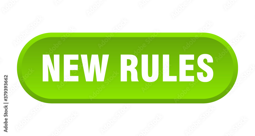 new rules button. rounded sign on white background new rules button. rounded sign on white background