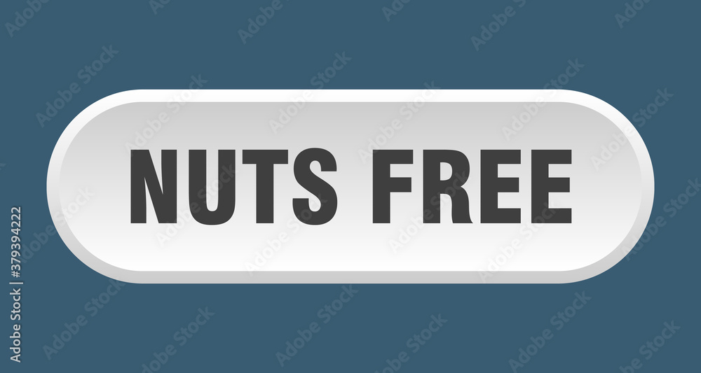 nuts free button. rounded sign on white background nuts free button. rounded sign on white background