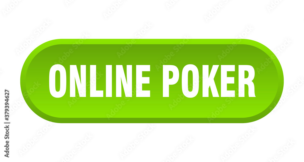 online poker button. rounded sign on white background online poker button. rounded sign on white background