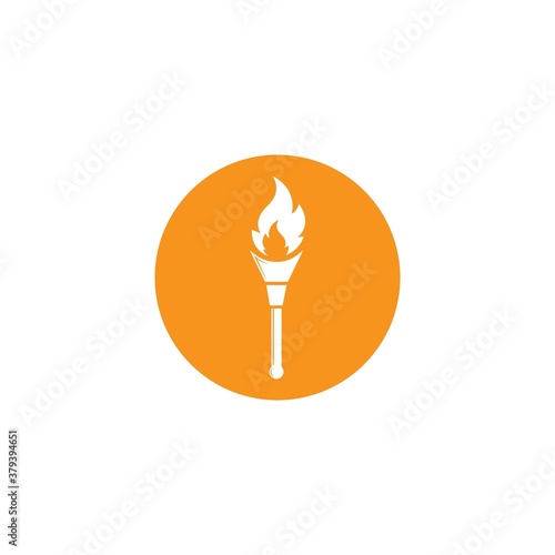 burning torch illustration vector