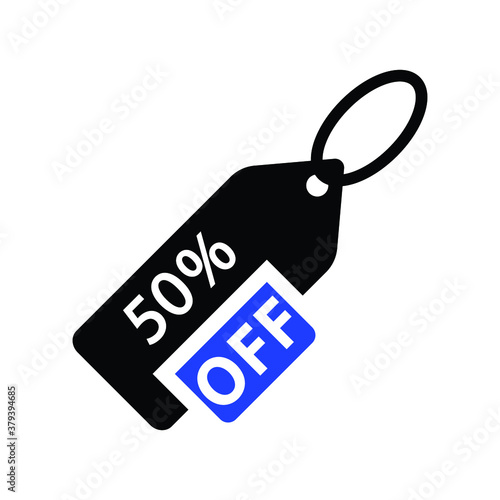  50 Percent offer. Discount fifty Percent Symbol