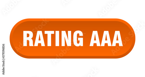 rating aaa button. rounded sign on white background