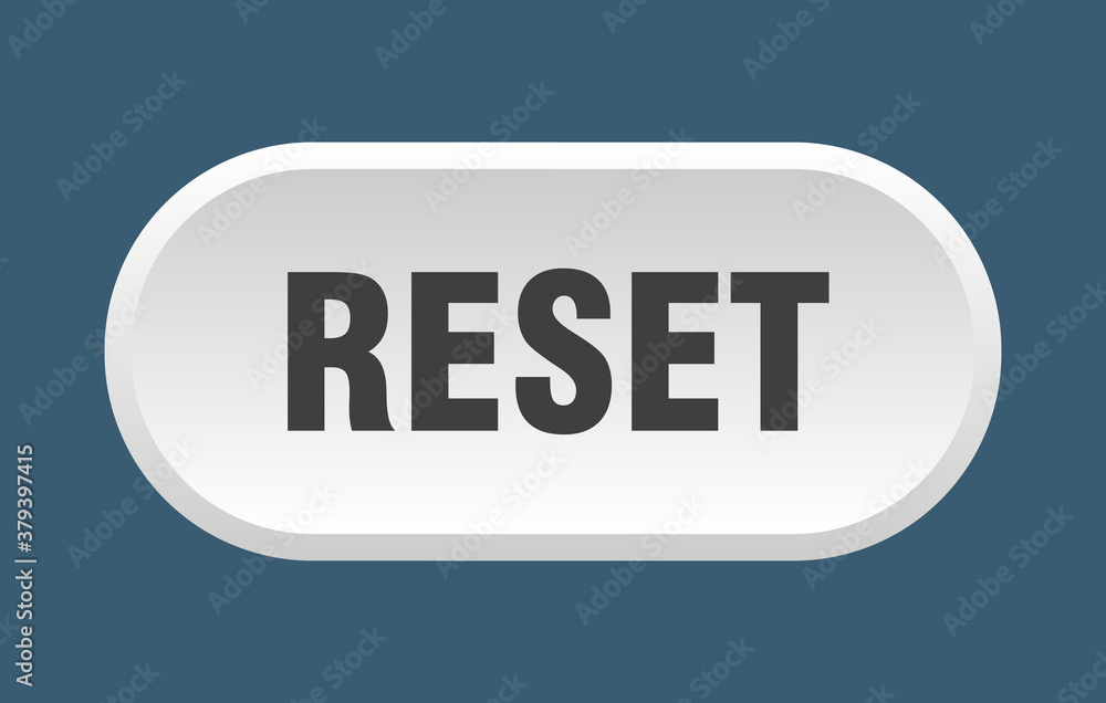 reset button. rounded sign on white background reset button. rounded sign on white background