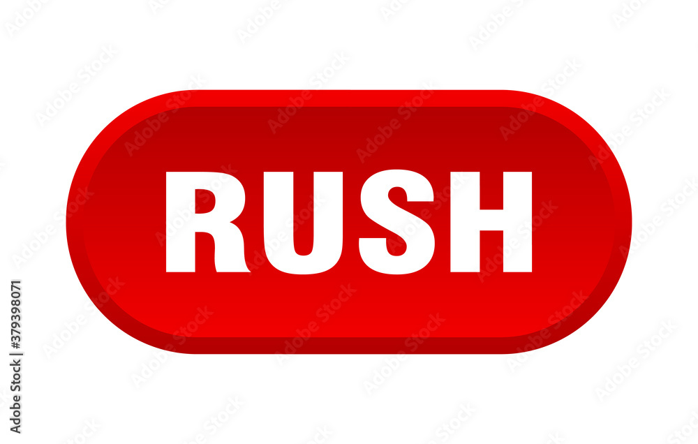 rush button. rounded sign on white background rush button. rounded sign on white background