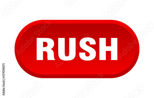 rush button. rounded sign on white background