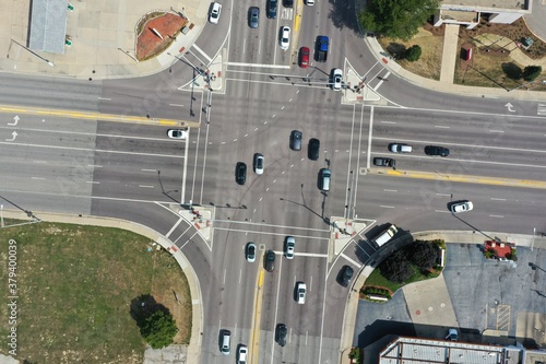 Traffic, intersection, four way, 