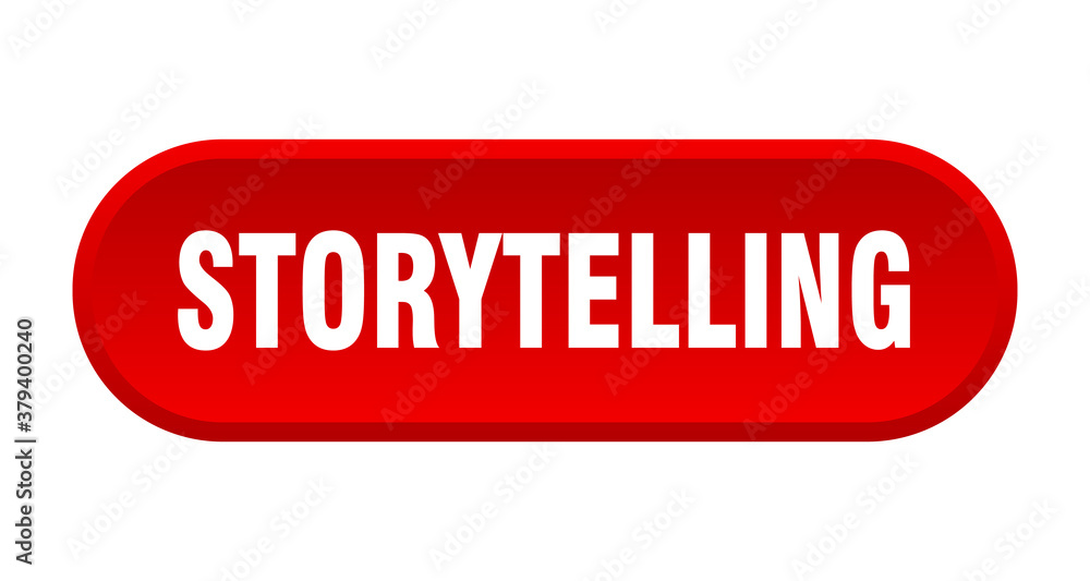 storytelling button. rounded sign on white background storytelling button. rounded sign on white background