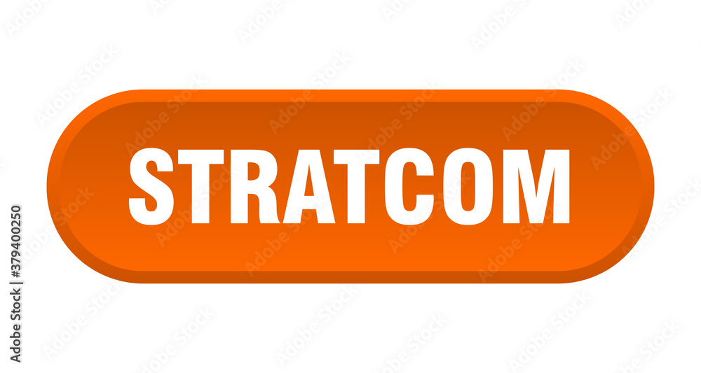 stratcom button. rounded sign on white background stratcom button. rounded sign on white background