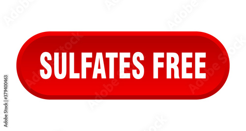 sulfates free button. rounded sign on white background