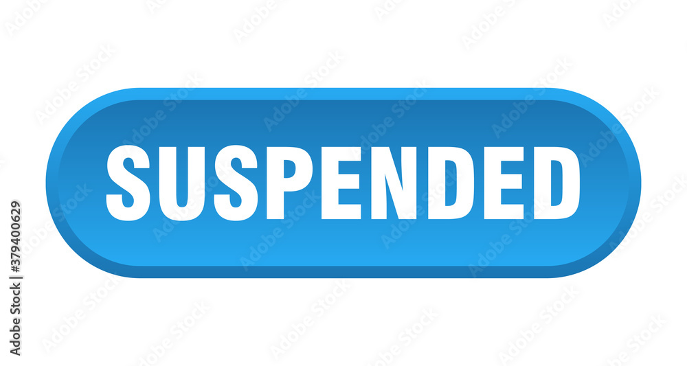 suspended button. rounded sign on white background suspended button. rounded sign on white background