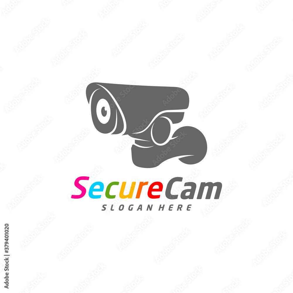 Naklejka premium CCTV Camera Logo Design Vector Template, Concept Symbol Icon
