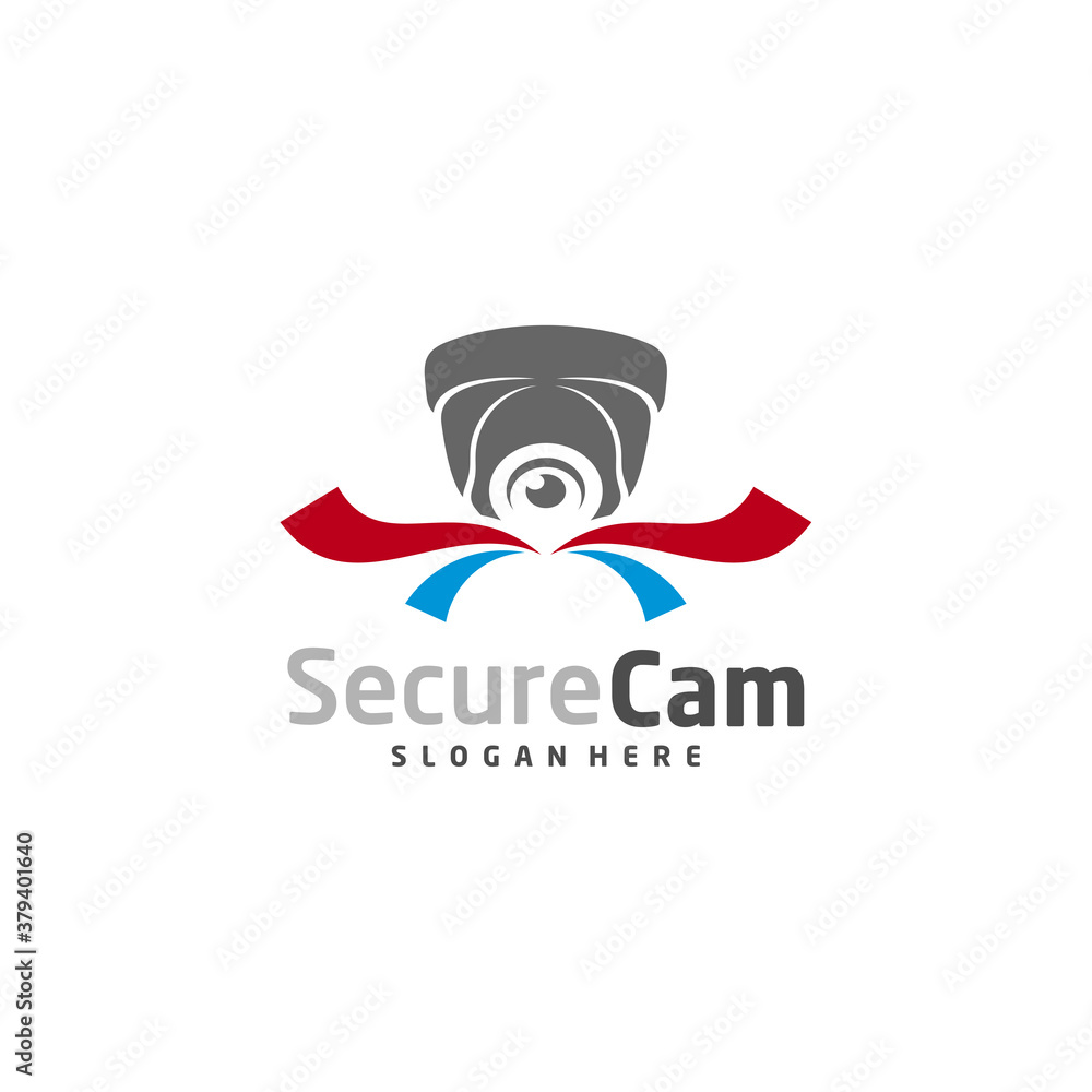 Fototapeta premium CCTV Camera Logo Design Vector Template, Concept Symbol Icon
