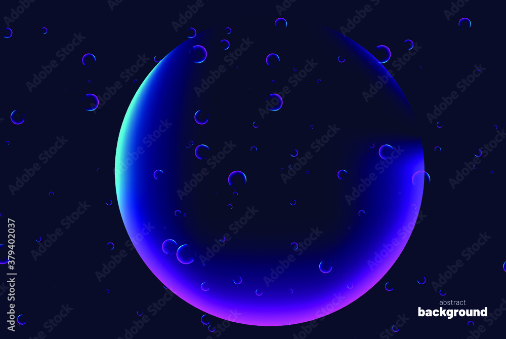 Naklejka premium Abstract bubbles graphic, design concept background and wallpaper, vector eps