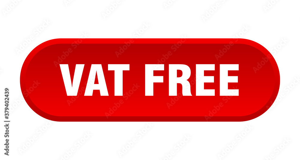 vat free button. rounded sign on white background vat free button. rounded sign on white background