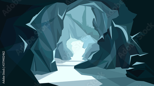Beautiful underground landscape. Majestic nature scene.