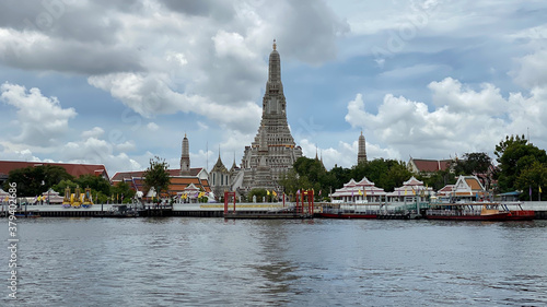 View across river to Wat Arun in Bangkok