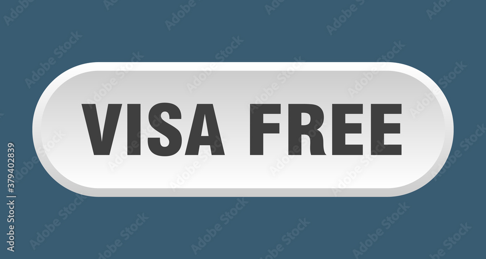 visa free button. rounded sign on white background visa free button. rounded sign on white background