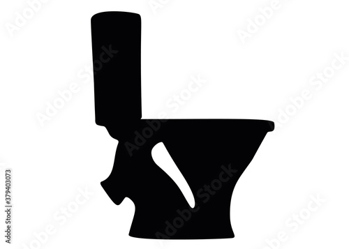 Toilet for the restroom. Vector image.