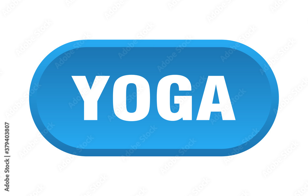 yoga button. rounded sign on white background yoga button. rounded sign on white background