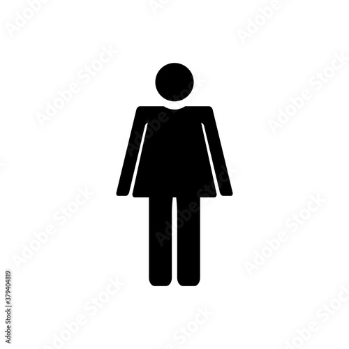 Toilet Men And Woman Sign Flat Icon Design Vector Template Illustration