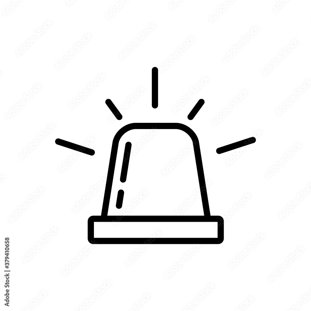 Siren Flat Icon Design Vector Template Illustration Siren Flat Icon Design Vector Template Illustration