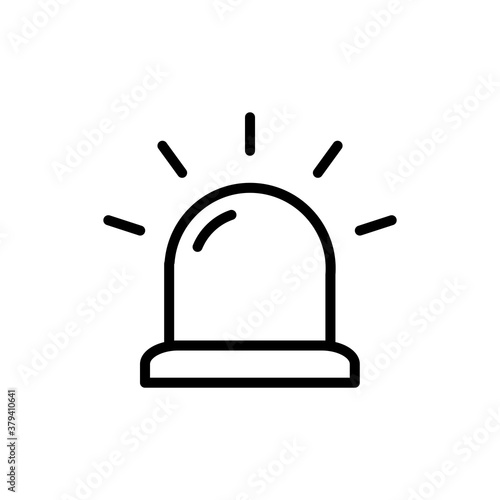 Siren Flat Icon Design Vector Template Illustration