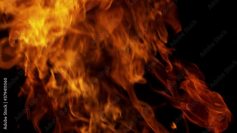 Super slow motion of fire blast isolated on black background. Filmed on high speed camera, 1000 fps Super slow motion of fire blast isolated on black background. Filmed on high speed camera, 1000 fps