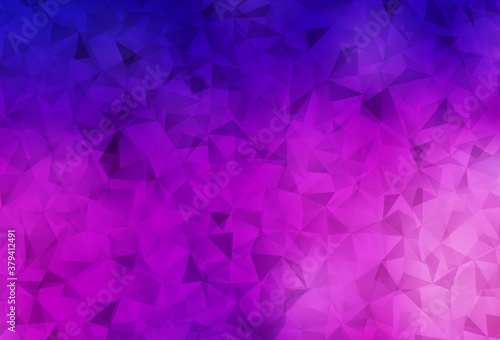 Dark Purple vector polygon abstract layout.