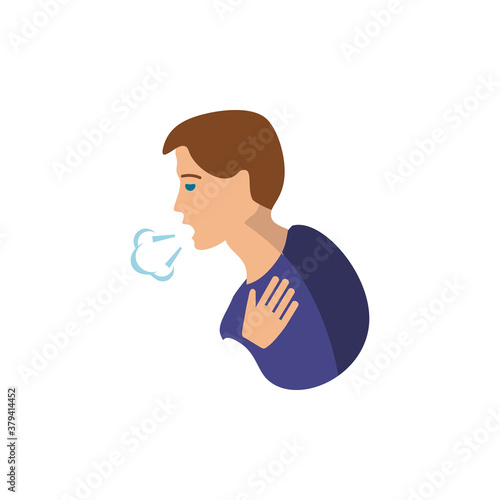 Cough icon. Simple element from allergy collection. Creative Cough icon for web design, templates, infographics and more