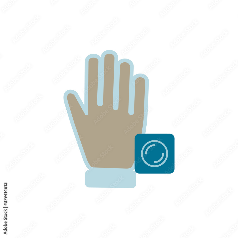 Obraz premium Disposable Gloves icon. Simple element from allergy collection. Creative Disposable Gloves icon for web design, templates, infographics and more