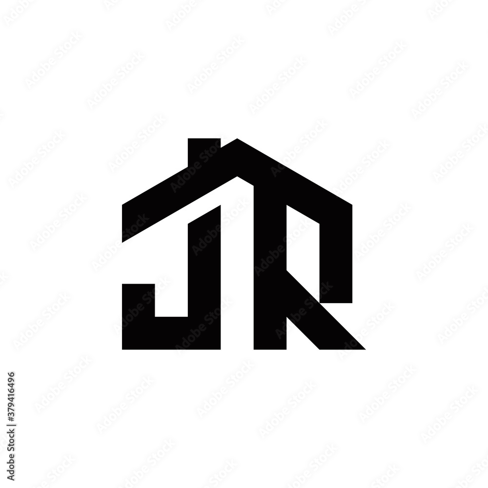 j r jr initial building logo design vector symbol graphic idea creative j r jr initial building logo design vector symbol graphic idea creative