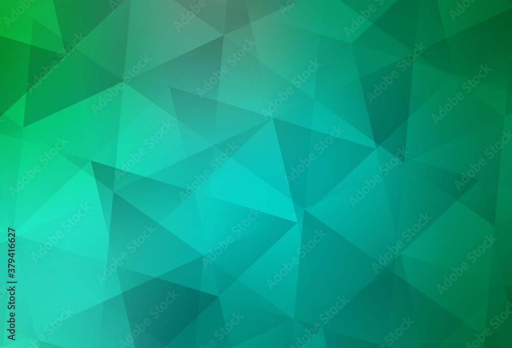 Light Green vector polygon abstract backdrop. Light Green vector polygon abstract backdrop.