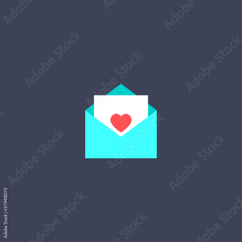 An envelope with a letter. Love note for Valentine's Day. Vector illustration © crazy_angel