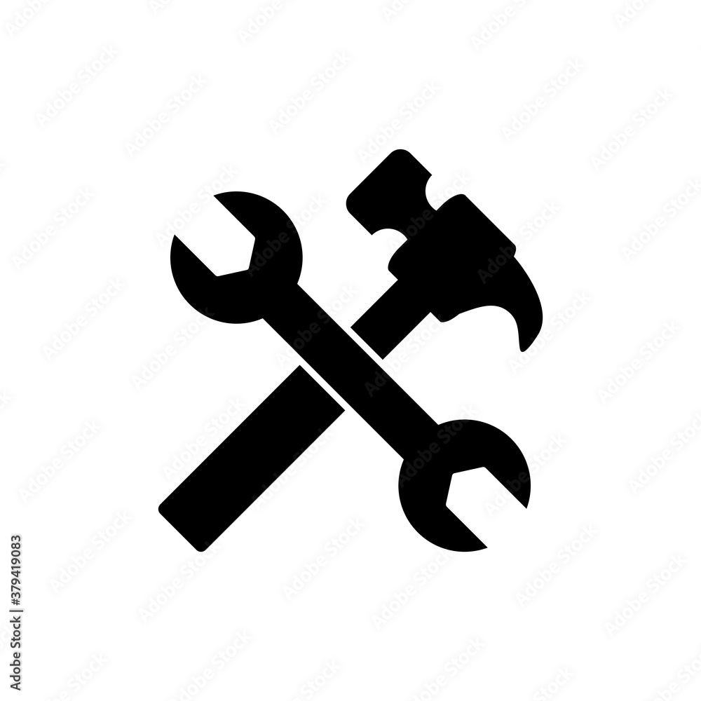 Hammer And Wrench Icon Design Vector Template Illustration Hammer And Wrench Icon Design Vector Template Illustration