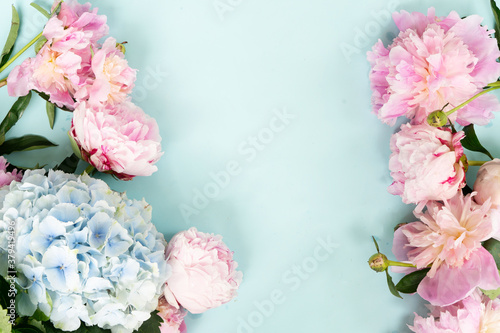 Fresh peony flowers